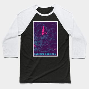 Dąbrowa Górnicza Neon City Map, Dąbrowa Górnicza Minimalist City Map Art Print Baseball T-Shirt